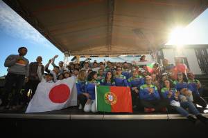 Celebrating the success of the 2025 Masters Skyrunning World Championships with 23 countries participating. ©Damiano Benedetto Photo