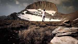 Running towards the famous Zeus Throne - Olympus Mountain